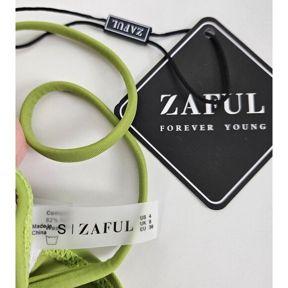Zaful Womens 2 Piece Tie Front Cheeky Bikini Set Size S Sexy Beach Pool Vacation - Picture 11 of 12
